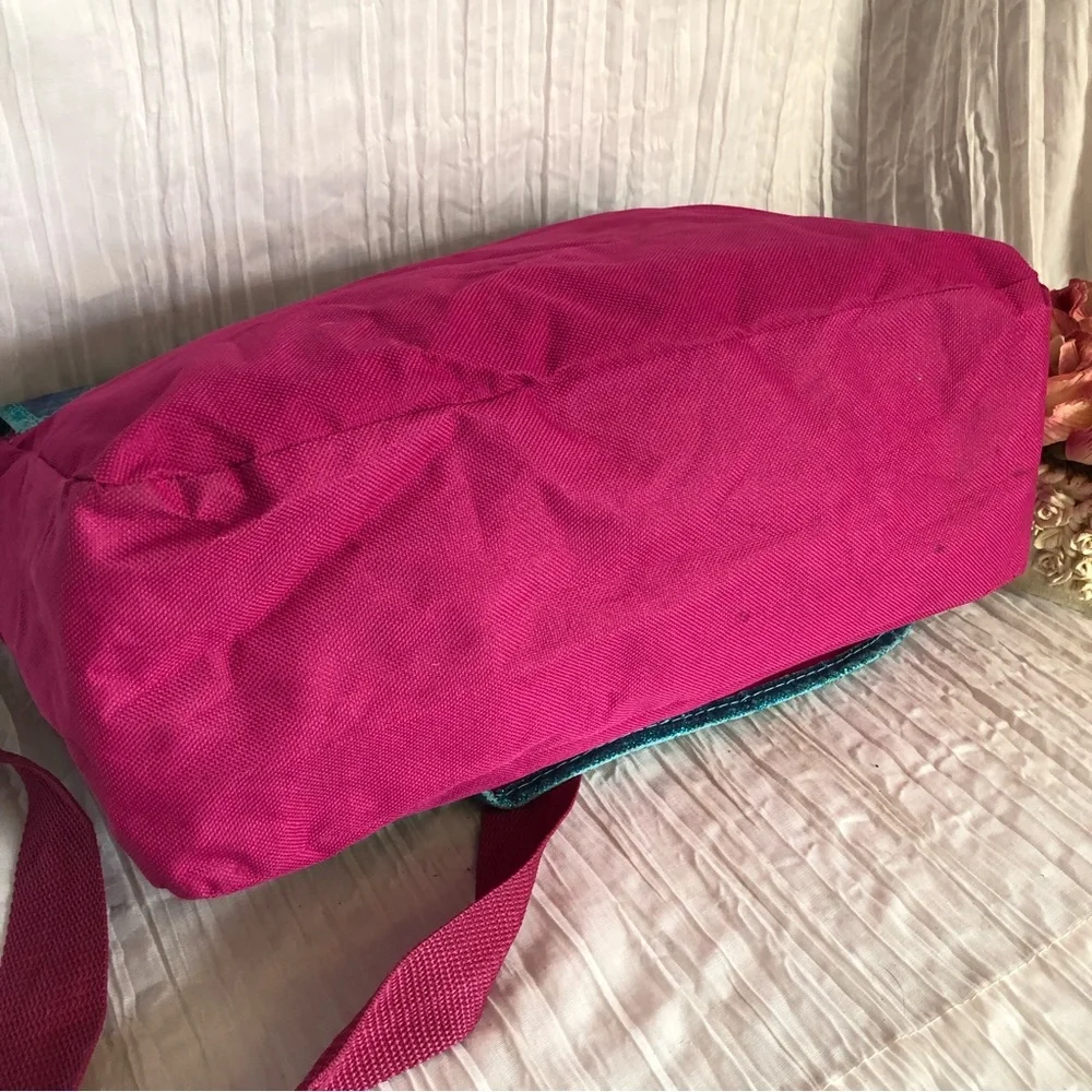 DISNEY Frozen Elsa & Ana girls backpack messenger tote book bag w/sparkles - Picture 4 of 16